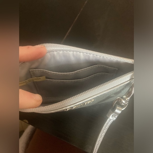 Coach Vintage glittery silver skinny zip wristlet wallet. Good used condition - Picture 4 of 9